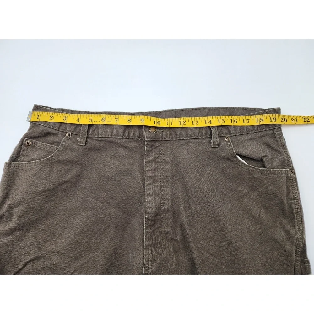 Mens Y2K Dickies Tan Khaki Brown Canvas Carpenter Work Pants Size 40x30 - Picture 13 of 16